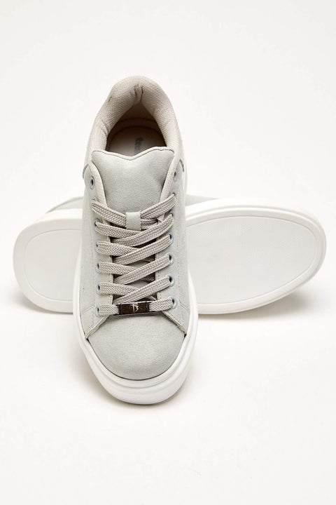 TonnyBlack Gray Suede Women's Sneakers TB235-1_256