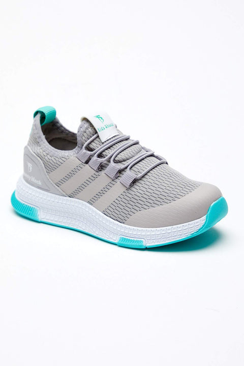 Tonny Black Gray Green Kids Sport Shoes