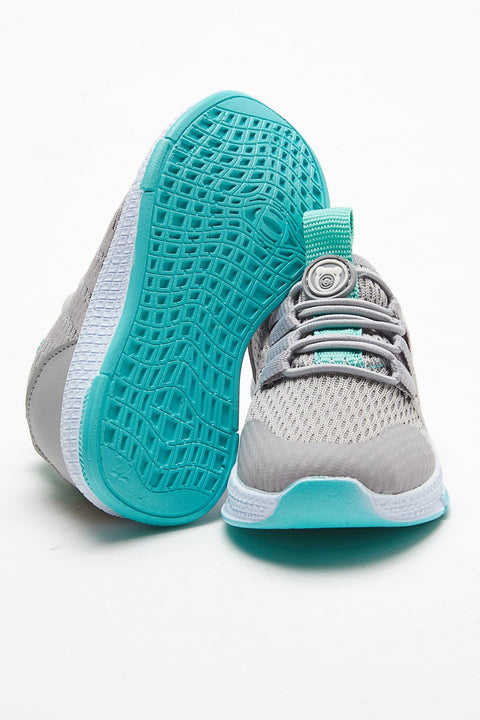 TonnyBlack Gray Green Kids Sport Shoes