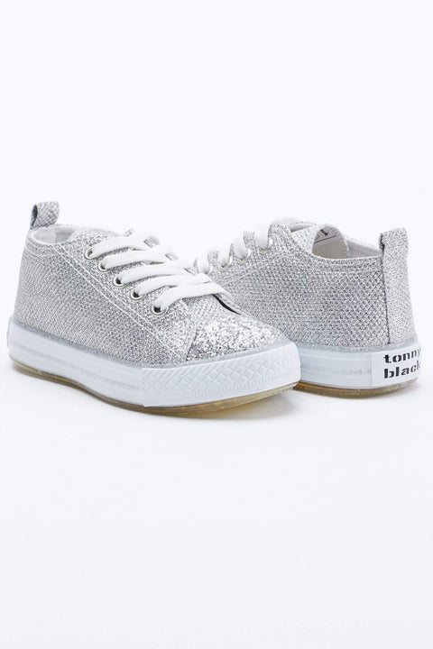 TonnyBlack Silver Kids Light Sports Shoes