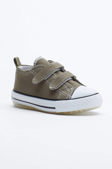 Tonny Black Khaki Children's Sports Shoes Light Velcro