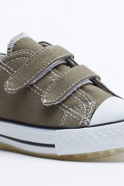 Tonny Black Khaki Children's Sports Shoes Light Velcro