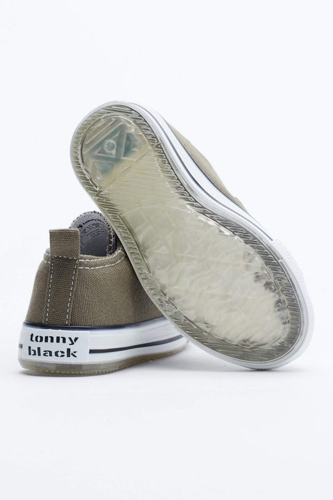 Tonny Black Khaki Children's Sports Shoes Light Velcro