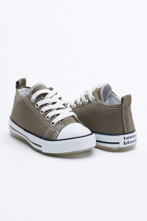 TonnyBlack Khaki Children's Lighted Sports Shoes