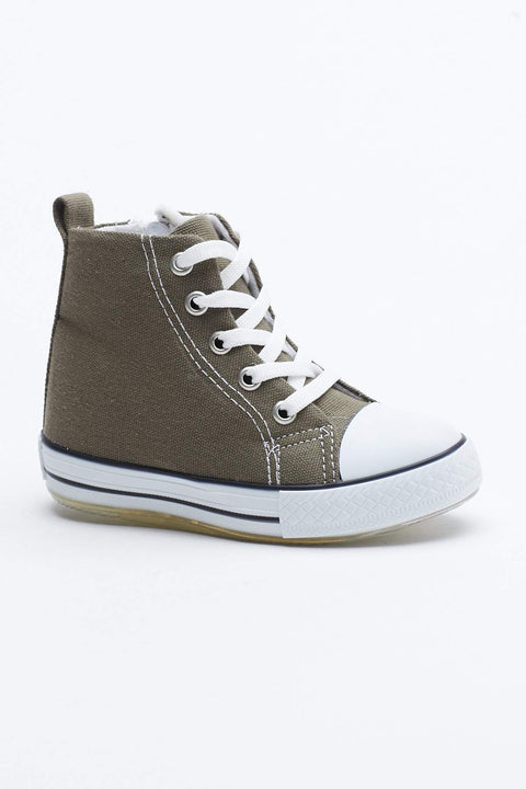 TonnyBlack Khaki Children's Lighted Sports Shoes Long