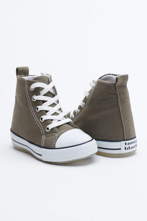 TonnyBlack Khaki Children's Lighted Sports Shoes Long