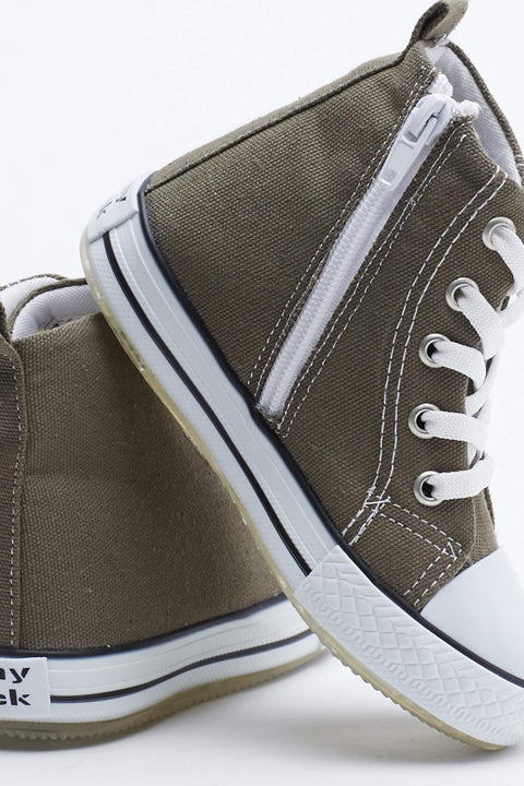 TonnyBlack Khaki Children's Lighted Sports Shoes Long