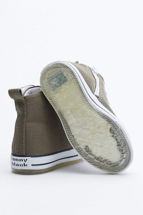 TonnyBlack Khaki Children's Lighted Sports Shoes Long
