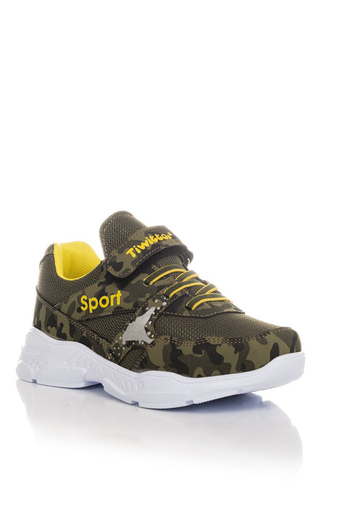 TonnyBlack  Khaki Yellow Children's Sports Shoes