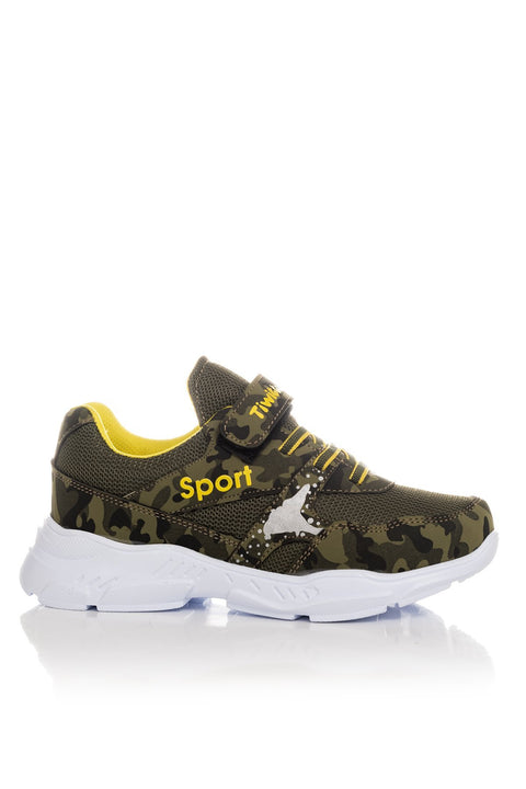 TonnyBlack  Khaki Yellow Children's Sports Shoes
