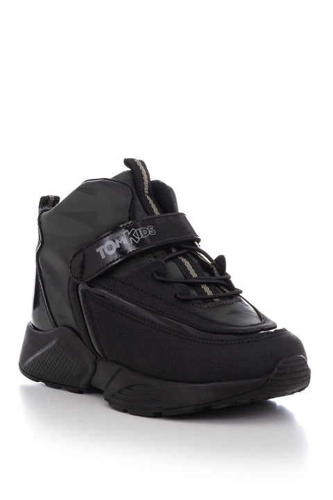 Tonny Black Khaki Black Kids Trekking Boots