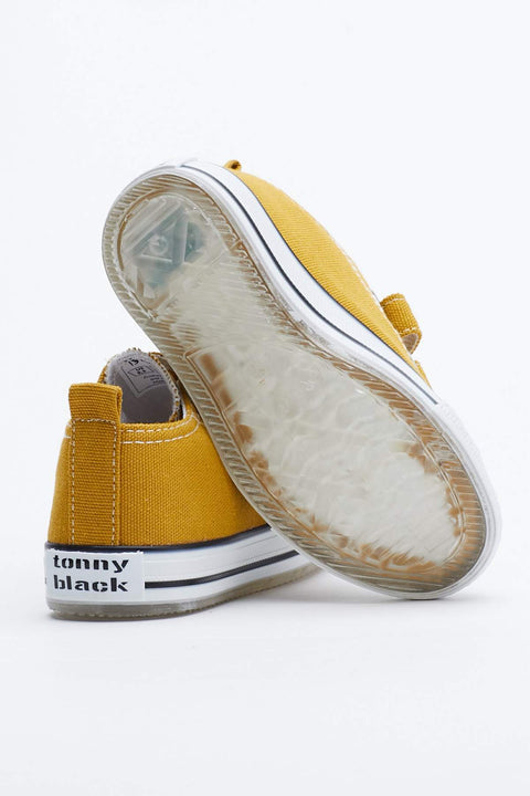 TonnyBlack Mustard Kids Sneakers Light Velcro