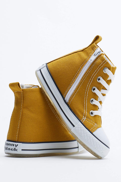 TonnyBlack Mustard Kids Light Sports Shoes Long
