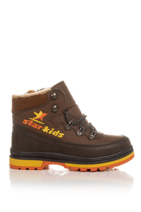 Tonny Black Brown Kids Trekking Boots
