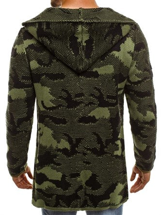 Madmext Men's Camouflage Patterned Knitwear Cardigan 2179