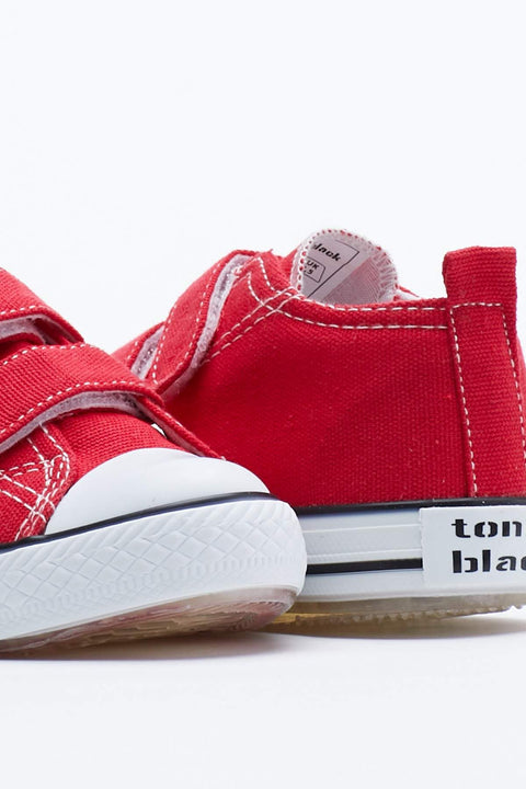 TonnyBlack Red Kids Sneakers Light Velcro