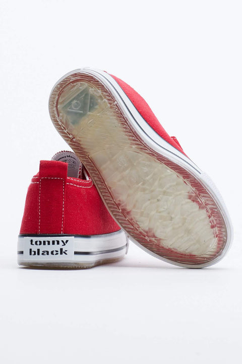 TonnyBlack Red Kids Sneakers Light Velcro