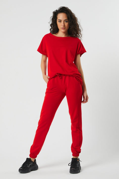 TonnyBlack Red Women's Tracksuit Set