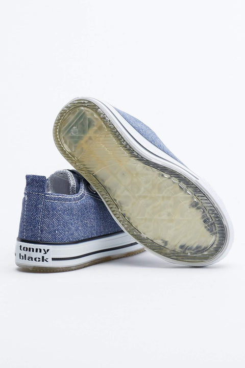 TonnyBlack Jeans Blue Kids Lighted Sports Shoes