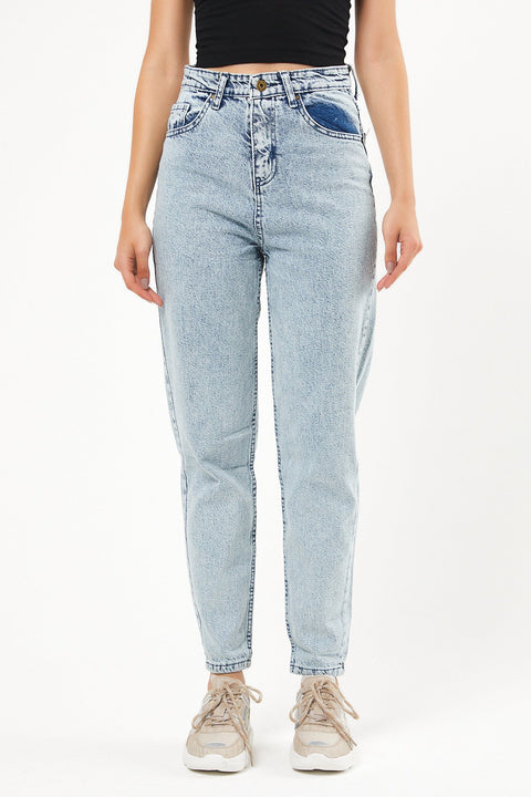 TonnyBlack Jeans Blue Women Mom Jeans TBG062-1_351