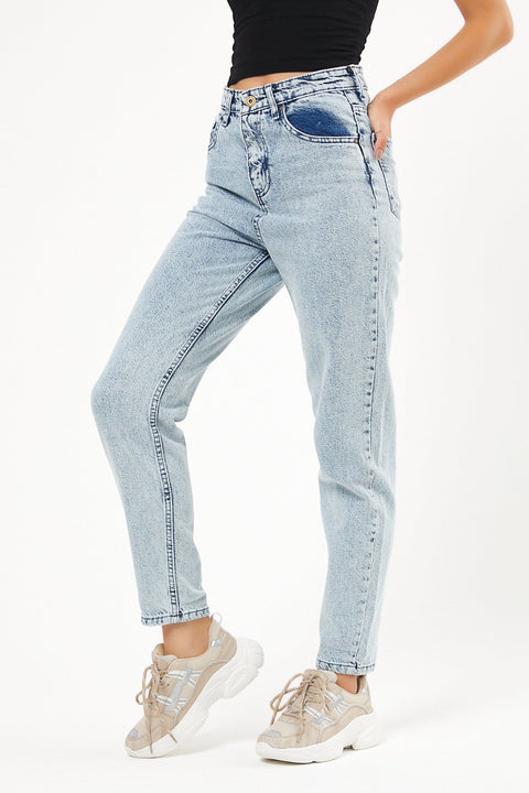 TonnyBlack Jeans Blue Women Mom Jeans TBG062-1_351