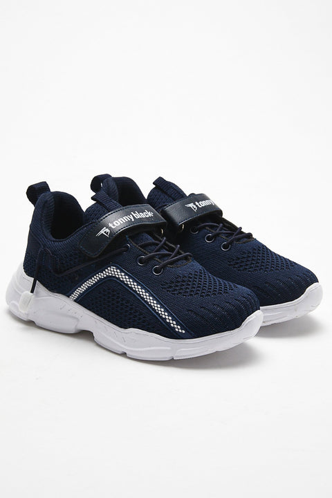 TonnyBlack Navy Blue Kids Sports Shoes