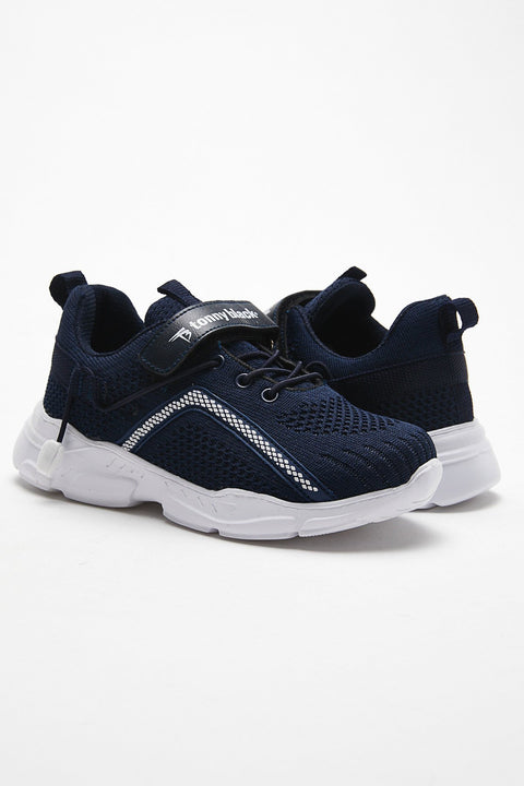 TonnyBlack Navy Blue Kids Sports Shoes