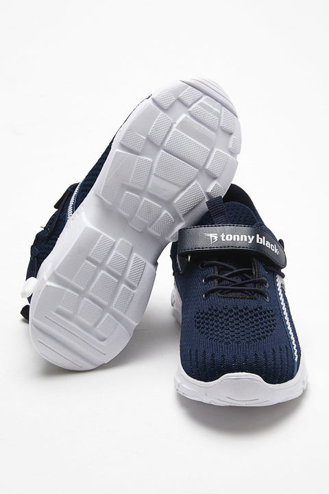 TonnyBlack Navy Blue Kids Sports Shoes