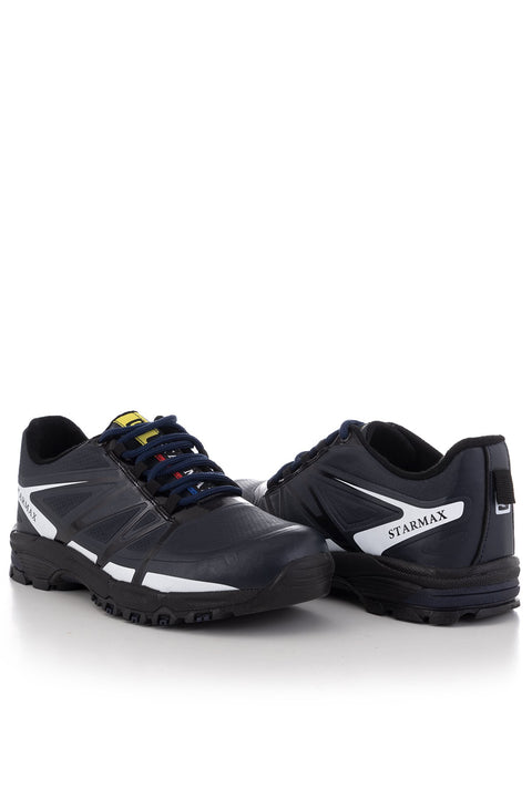 TonnyBlack Navy Blue White Men's Trekking Shoes