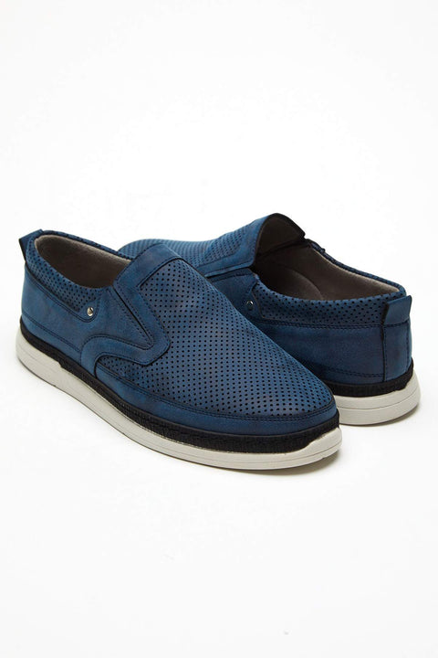 TonnyBlack Navy Blue Men's Loafers TBCSD-2_112