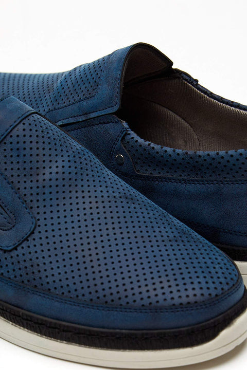 TonnyBlack Navy Blue Men's Loafers TBCSD-2_112