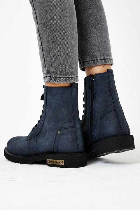 TonnyBlack Navy Blue Men's Boots TBDG01-2_112