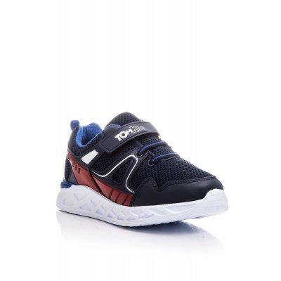TonnyBlack Navy Blue Red Kids Sport Shoes