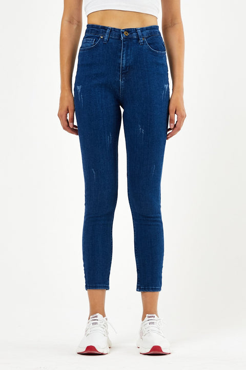 TonnyBlack Navy Blue Women's Classic Lycra Jeans TBG077-1_112