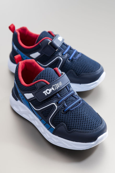 TonnyBlack Navy Blue Sax Kids Sport Shoes