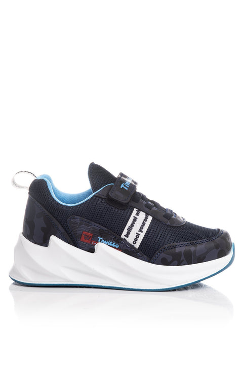 TonnyBlack  Navy Blue Turquoise Kids Sport Shoes