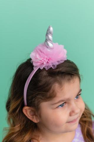 Pixy Love Girl Pink/Silver Unicorn Crown