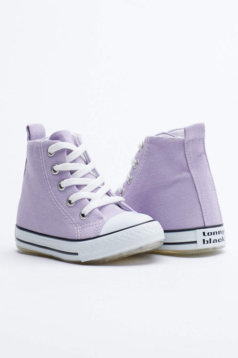 TonnyBlack Lilac Kids Light Sports Shoes Long