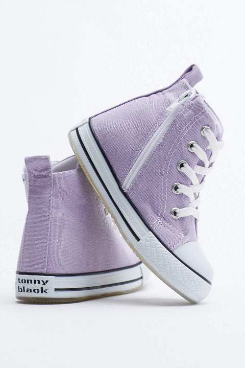TonnyBlack Lilac Kids Light Sports Shoes Long