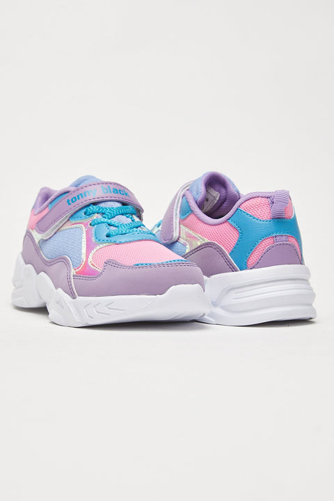 TonnyBlack Lilac Kids Sports Shoes