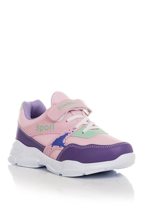 TonnyBlack  Lilac Pink Kids Sneakers