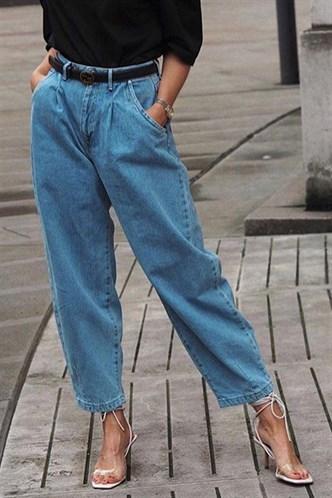 Madmext Women's Soft Blue Mom Jeans MG299