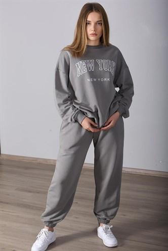 Madmext Women's Anthracite Tracksuit Set MG943