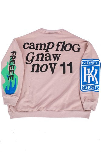 Madmext Women Beige Printed Oversize Sweatshirt MG1206