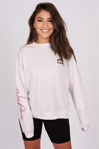 Madmext Mad Girls White Sweatshirt mg1180