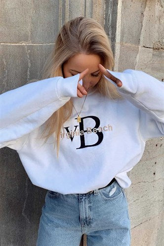 Madmext Mad GirlsWhite Sweatshirt MG838