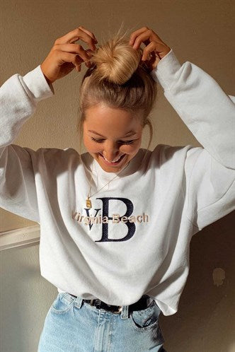 Madmext Mad GirlsWhite Sweatshirt MG838