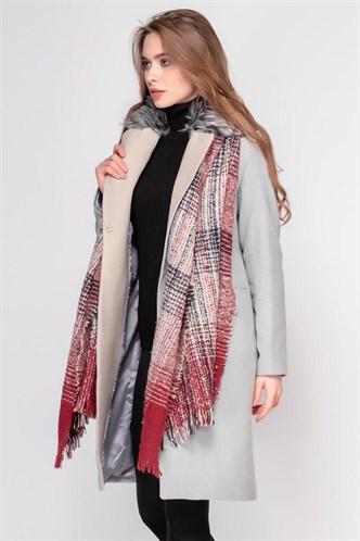 Madmext Women Gray Long  Coat MG1181