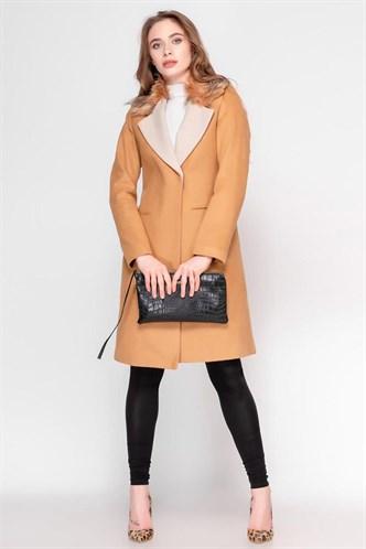 Madmext  Mustard Long Women's Coat MG1181