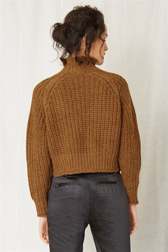 Madmext Mad Girls Brown Turtleneck Women's Sweater MG774